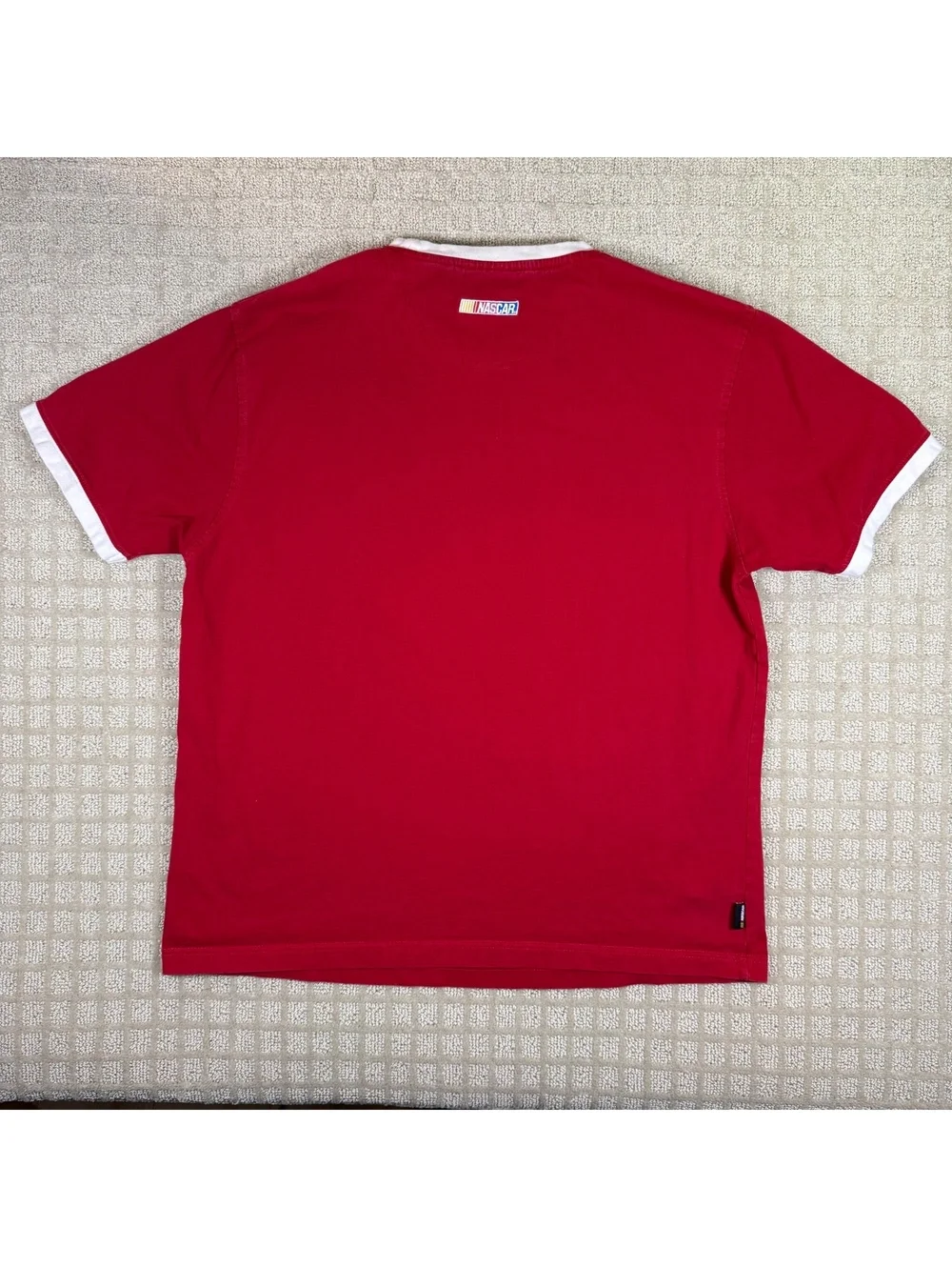 NASCAR Racing Ringer T-Shirt Red Large Graphic Tee - Picture 6 of 6